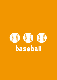 Baseball three balls orange