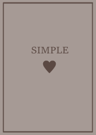 SIMPLE HEART =greige brown=