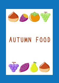 AUTUMN FOOD Theme-BLUE-WHITE