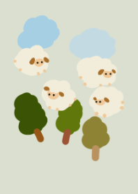 Sheep in the heather