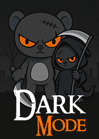 Dark mode, glowing orange
