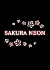 シンプルなネオンの桜 5