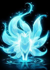 Blue-glow nine-tailed fox king JP