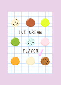 ICE CREAM FLAVOR GRAPH PAPER-LIGHT PURj