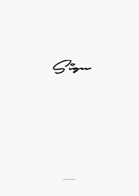 グレー : シンプルなサイン文字