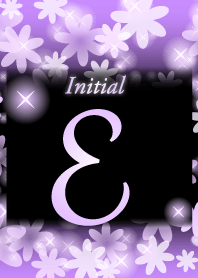E-Initial-Flower-Purple&black