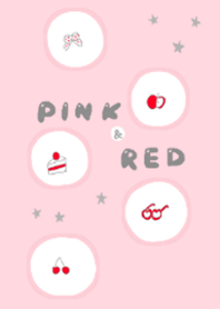 ピンクと赤