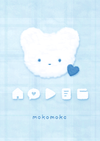 もこもこ & くま ♥ チェック柄 XF-09