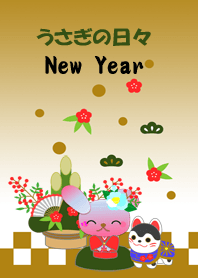 うさぎの日々(お正月)