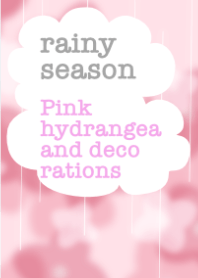 rainy season(Pink hydrangea,deco)