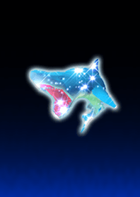 輝くサメブルー