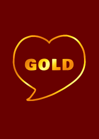 SIMPLE HEART /GOLD&RED