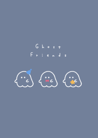 Ghost Friend2: gray blue & white