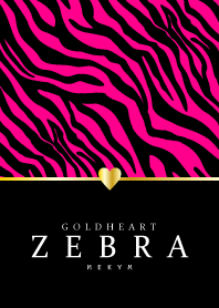 Z E B R A -GOLD HEART- PINK