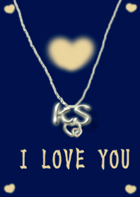 イニシャル34 K&S 　ネイビー