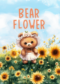 beary and flower field