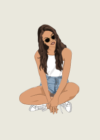 hot girl minimal aesthetic (beige)