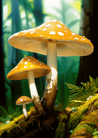 Cute simple forest mushrooms(yellow)