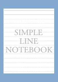 SIMPLE GRAY LINE NOTEBOOK-DUSTY BLUE
