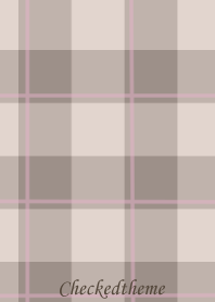 チェック(ベージュ＆ピンク)