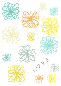 Floral LOVE 3 -watercolor-