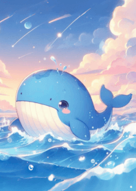 Bright cute little whale n.33