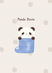 Panda and Boots* -navy- dot