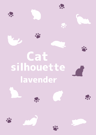 Cat silhouette♡薰衣草色
