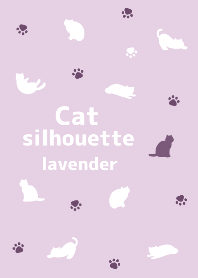 Cat silhouette♡lavender