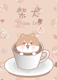 可愛寶貝柴犬 咖啡杯(米色)2