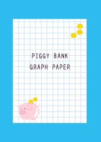 PIGGY BANK GRAPH PAPER/BLUE/GREEN
