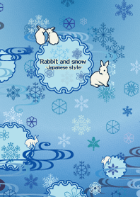 Rabbit and snow-Japanese style-