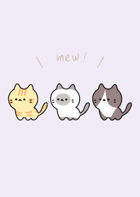 Simple mew cats :Beige purple