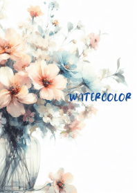 WATERCOLOR-PINK BLUE FLOWER-50