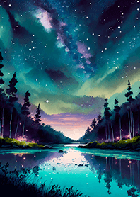 Beautiful starry night view#2438