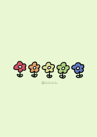 Five Little Flowers -green