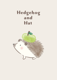 Hedgehog and Hat -green apple-