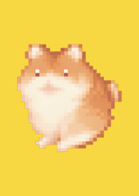 Hamster Pixel Art Theme  Yellow 01