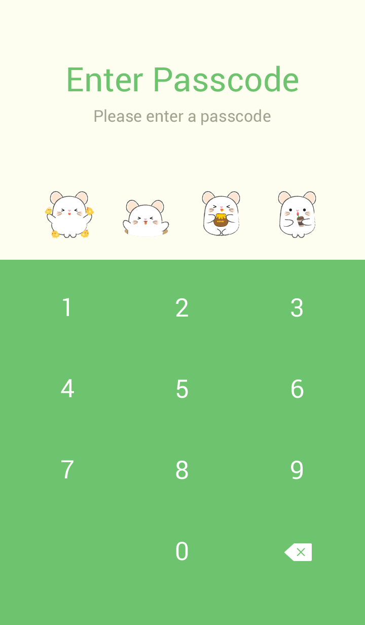 LINE Creators' Themes White Mouse With Tree Theme