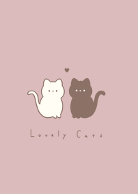 Lovely Cats (line)/red beige BR whfil