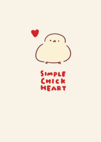 simple heart chick beige.