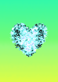 Two tone heart light blue