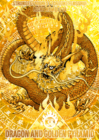 Dragon and golden pyramid Lucky number38