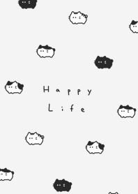 Bean Cats(pattern)/light gray.