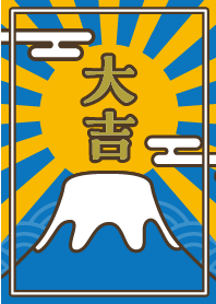 Lucky Mount Fuji / Light Blue x Yellow