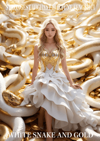 White snake and gold  Lucky 14
