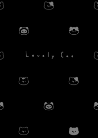 可愛的貓臉 / black gray.