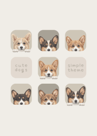 DOGS -Welsh Corgi 01- GREEN GRAY