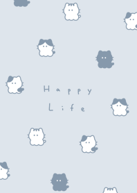 小さな猫 | 淡いブルーグレー