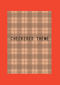 DUSTY ORANGE CHECKERED THEME-RED